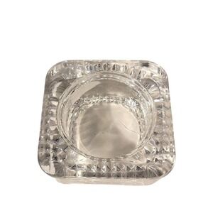 Vintage Crystal Trinket Dish, Glass Jewelry Keepsakes, Ashtray, Made‎ in France